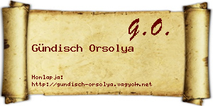 Gündisch Orsolya névjegykártya